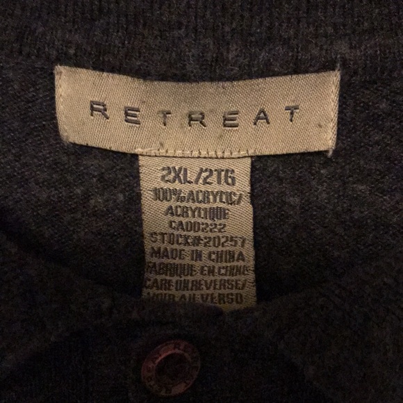 Men’s Retreat Gray Sweater Size XXL - Picture 2 of 3